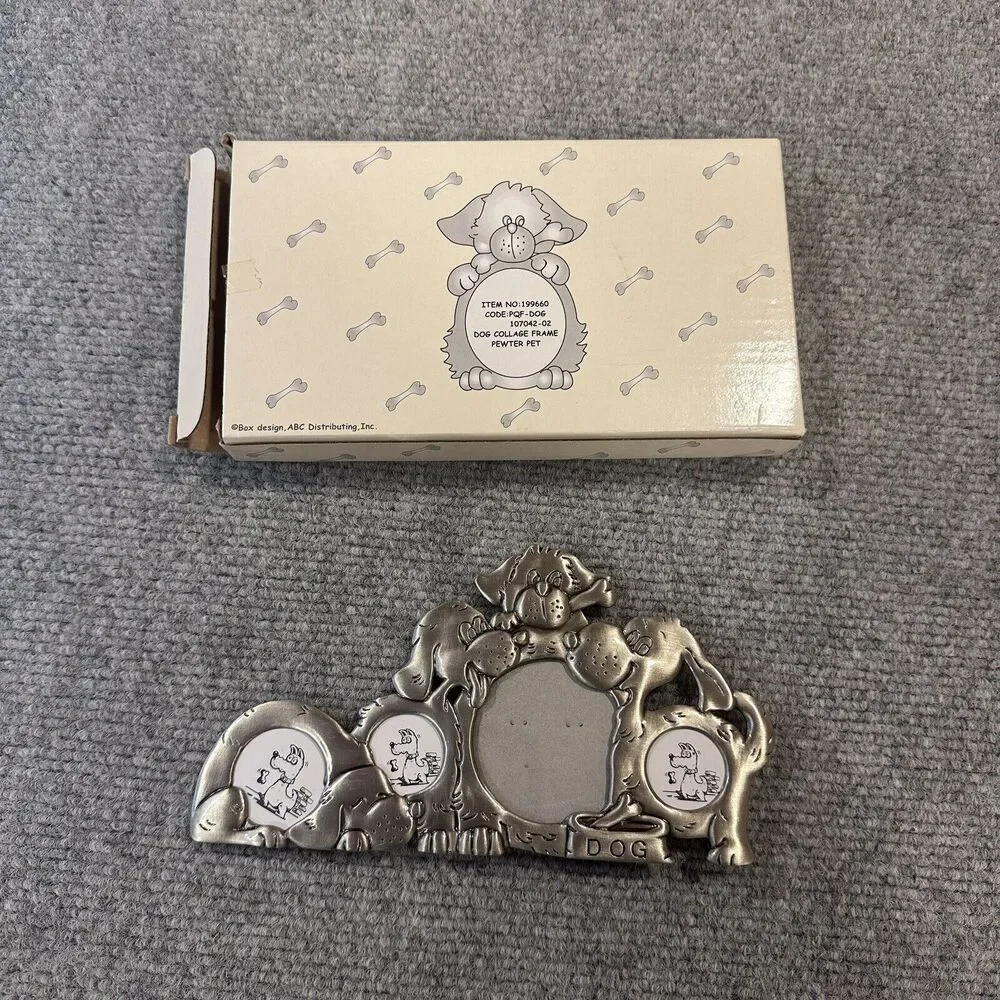 Whimsical Dog Pewter Picture Frame 7